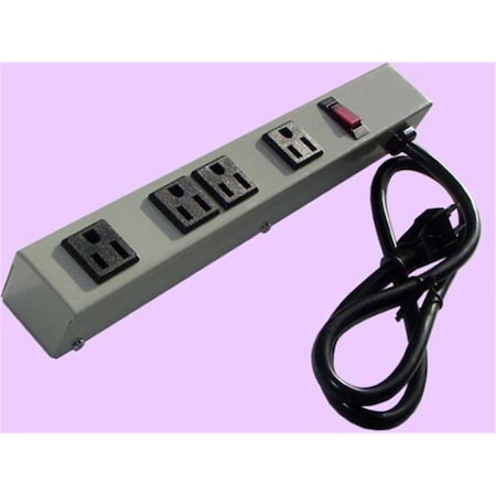 X1 13 in. 4-Outlet Metal Power Strip EPS-1043NG